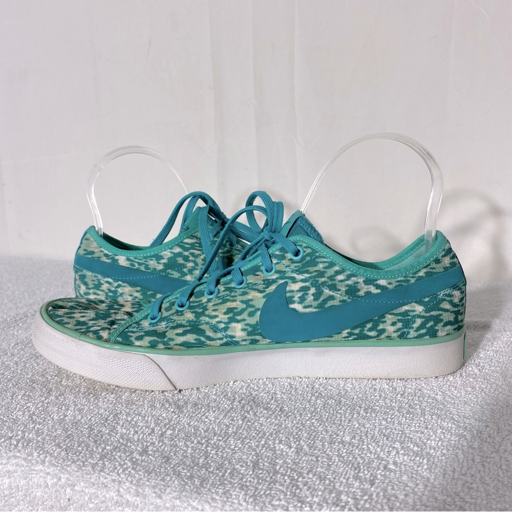 Nike Primo Court Turquoise Animal Print Lace Up Sneakers 9.5 Activewear - Picture 11 of 13